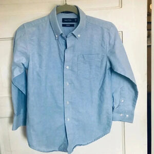 Nautica Boys Chambray Oxford button down